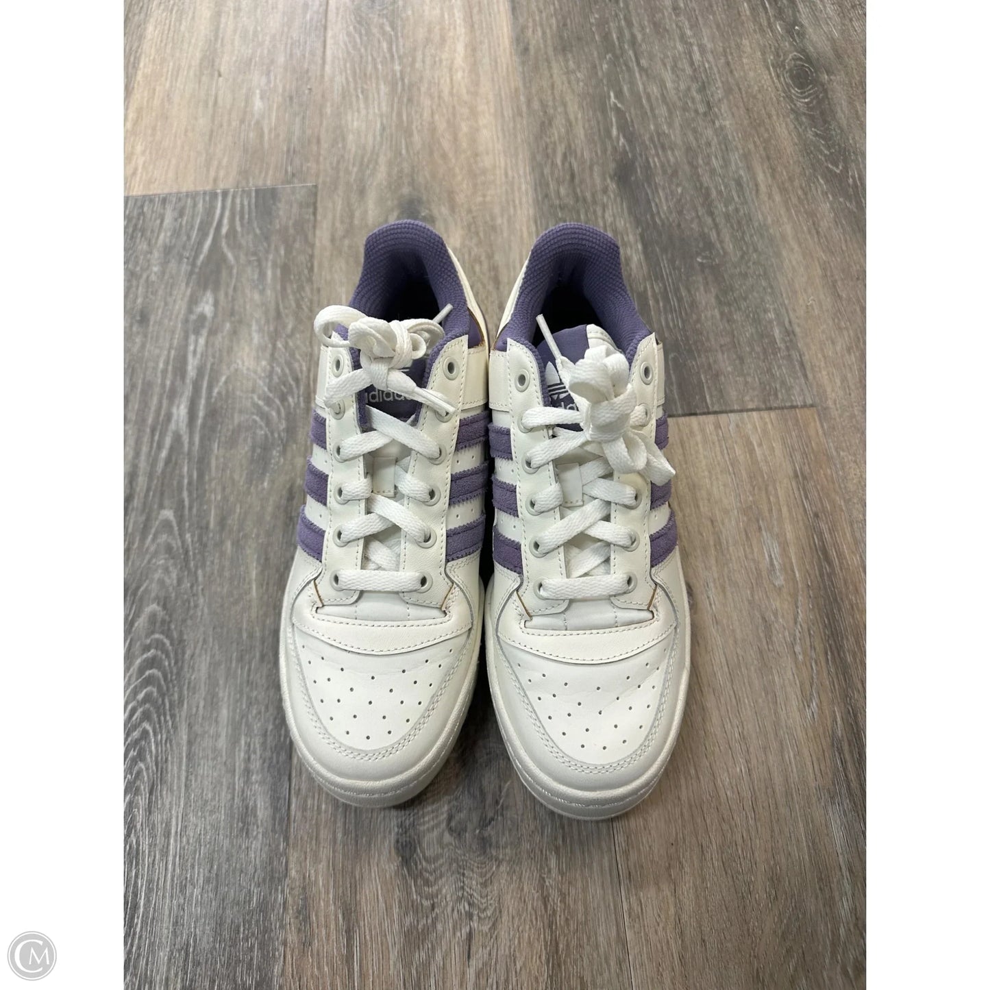 Shoes Sneakers By Adidas In Purple & White, Size: 8
