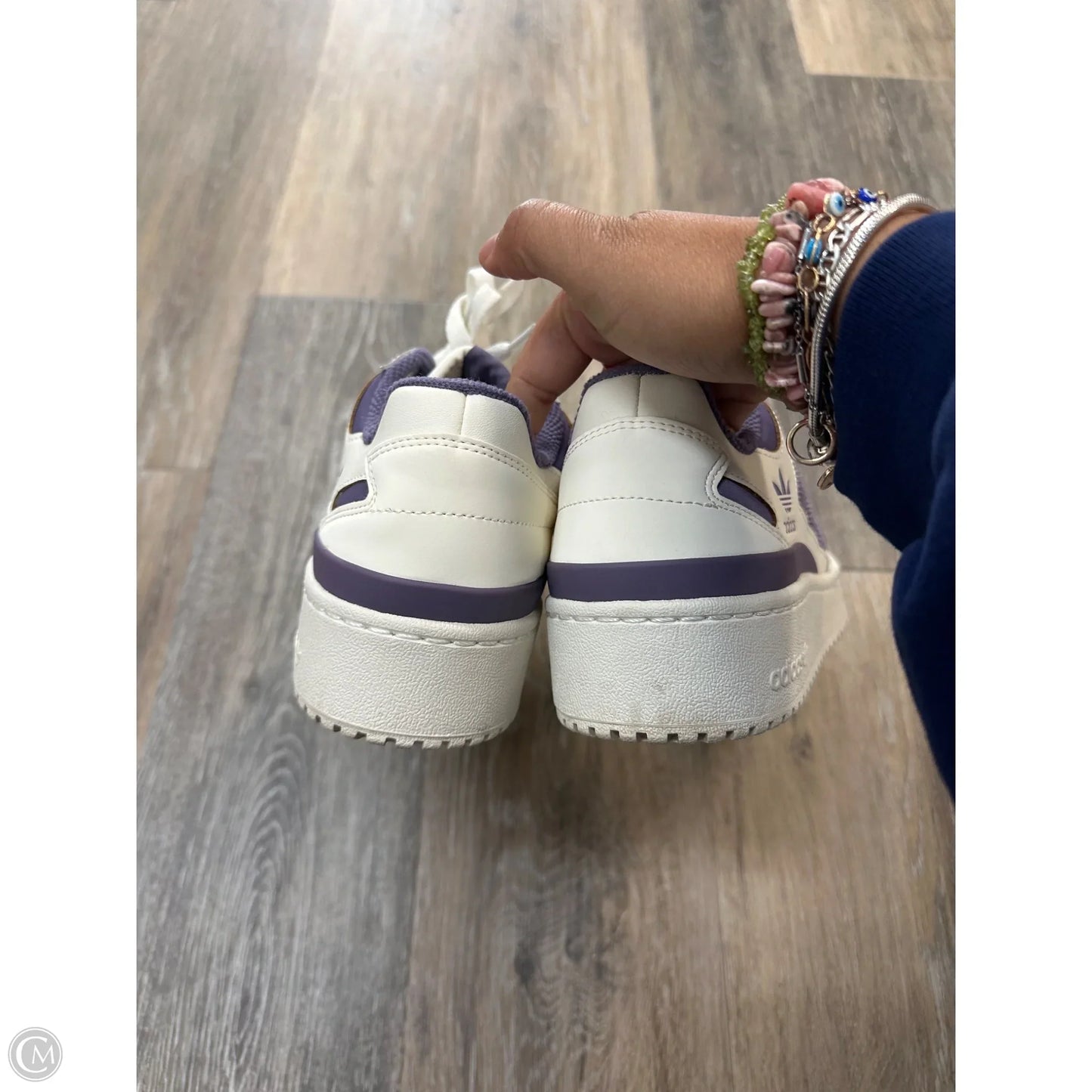 Shoes Sneakers By Adidas In Purple & White, Size: 8