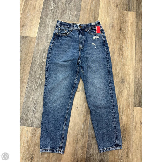 Jeans Straight By Zara In Blue Denim, Size: 4