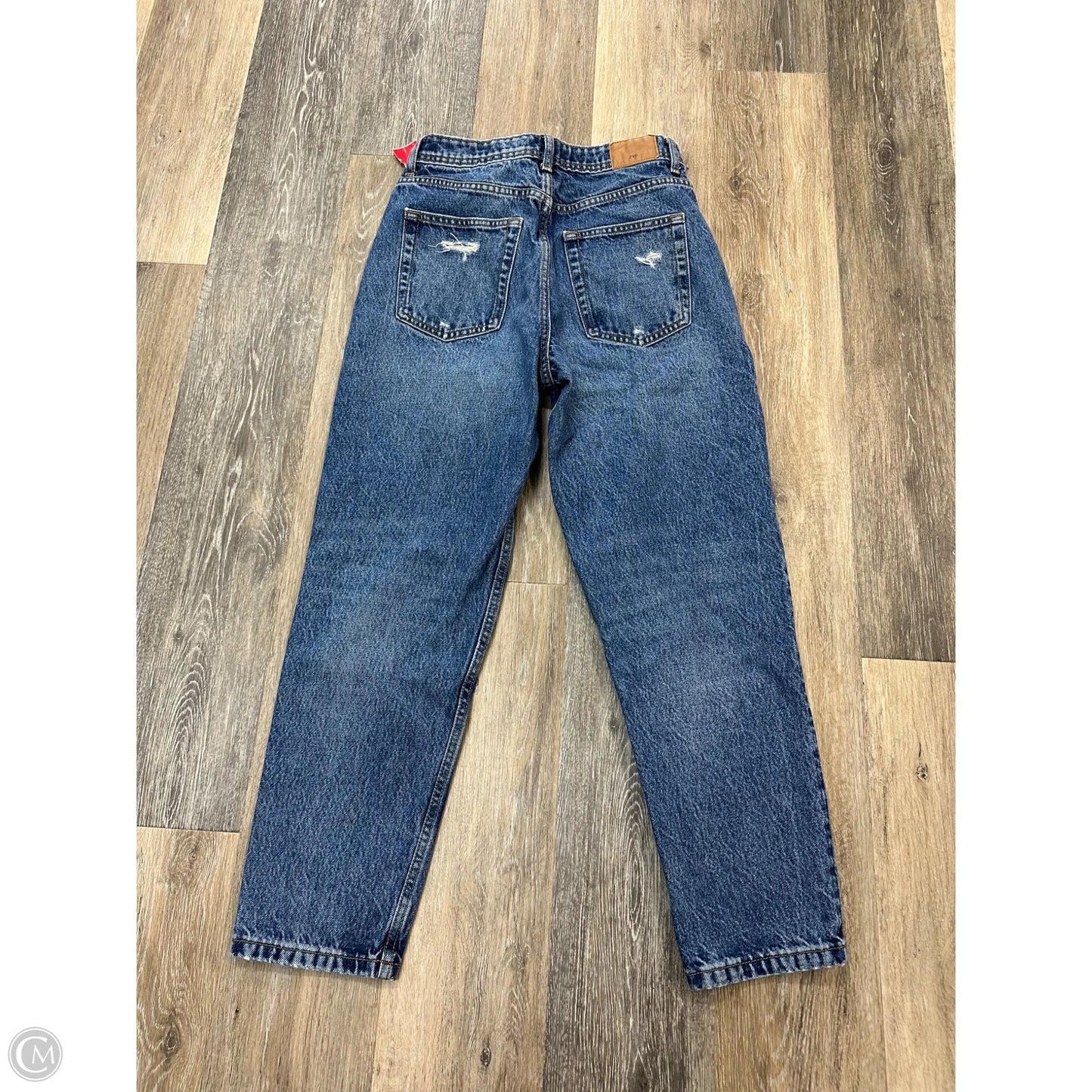 Jeans Straight By Zara In Blue Denim, Size: 4