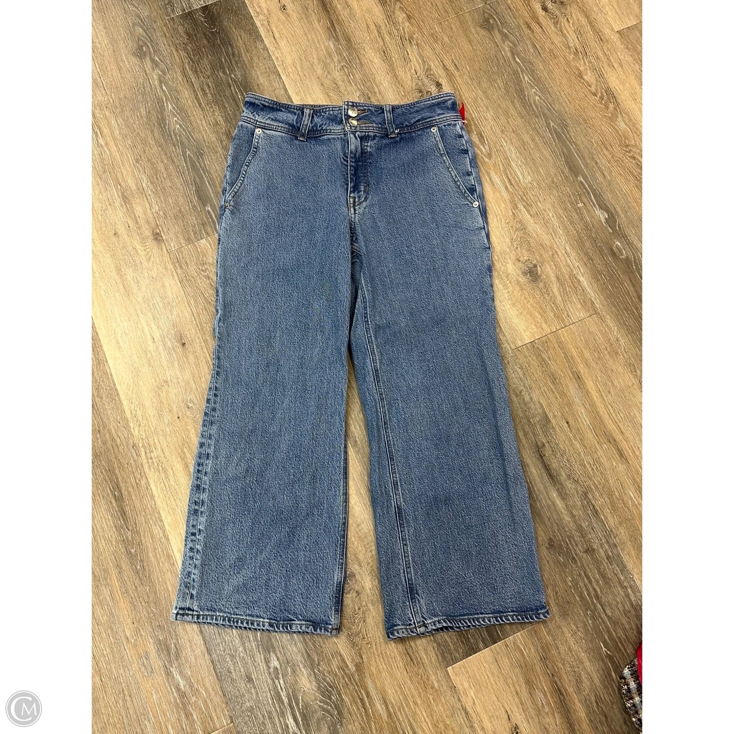 Jeans Wide Leg By J. Crew In Blue Denim, Size: 4