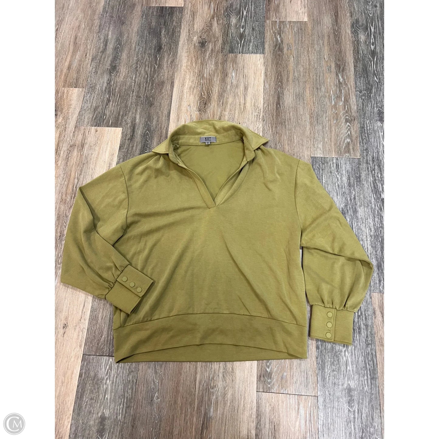 Top Long Sleeve By Kut In Green, Size: Xl