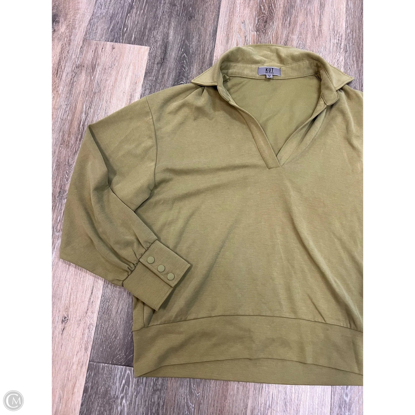 Top Long Sleeve By Kut In Green, Size: Xl