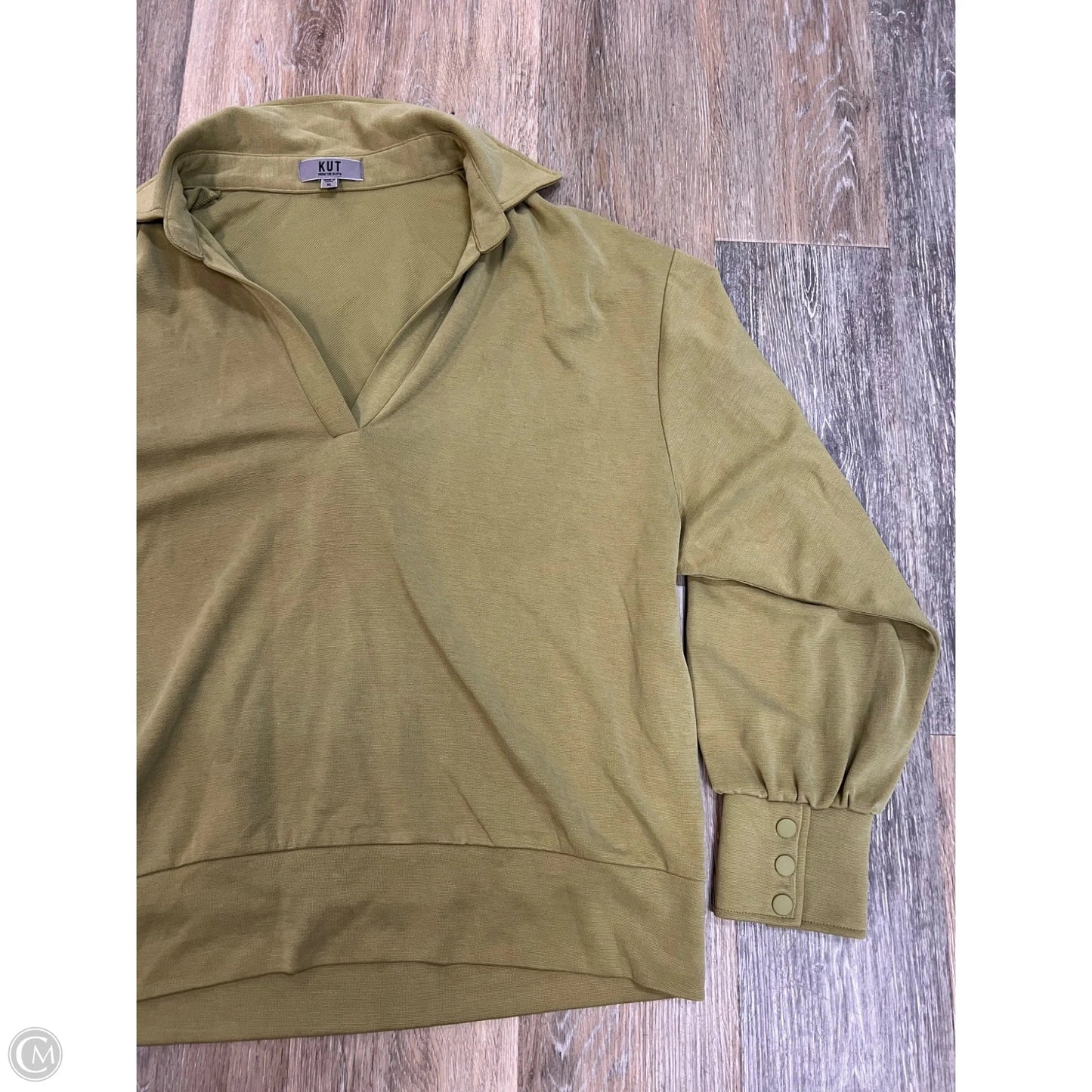 Top Long Sleeve By Kut In Green, Size: Xl