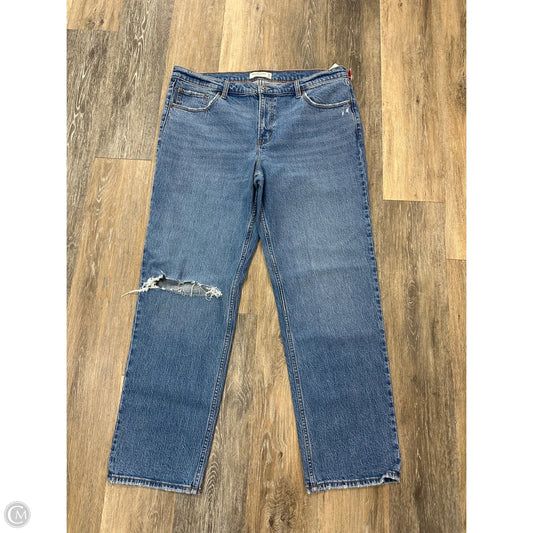 Jeans Straight By Abercrombie And Fitch In Blue Denim, Size: 16