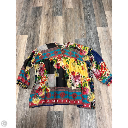 Blouse Long Sleeve By Johnny Was In Multi-colored, Size: M