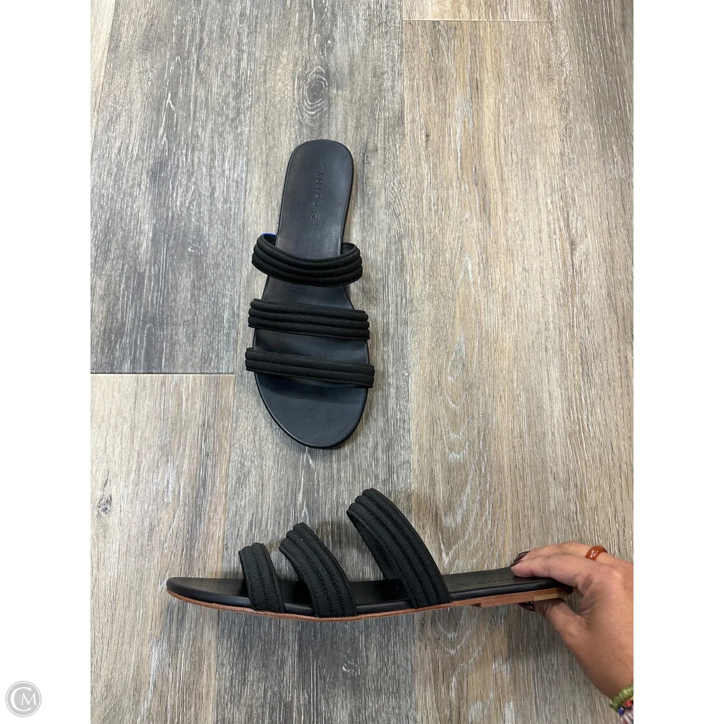 Sandals Flats By Rothys In Black, Size: 12