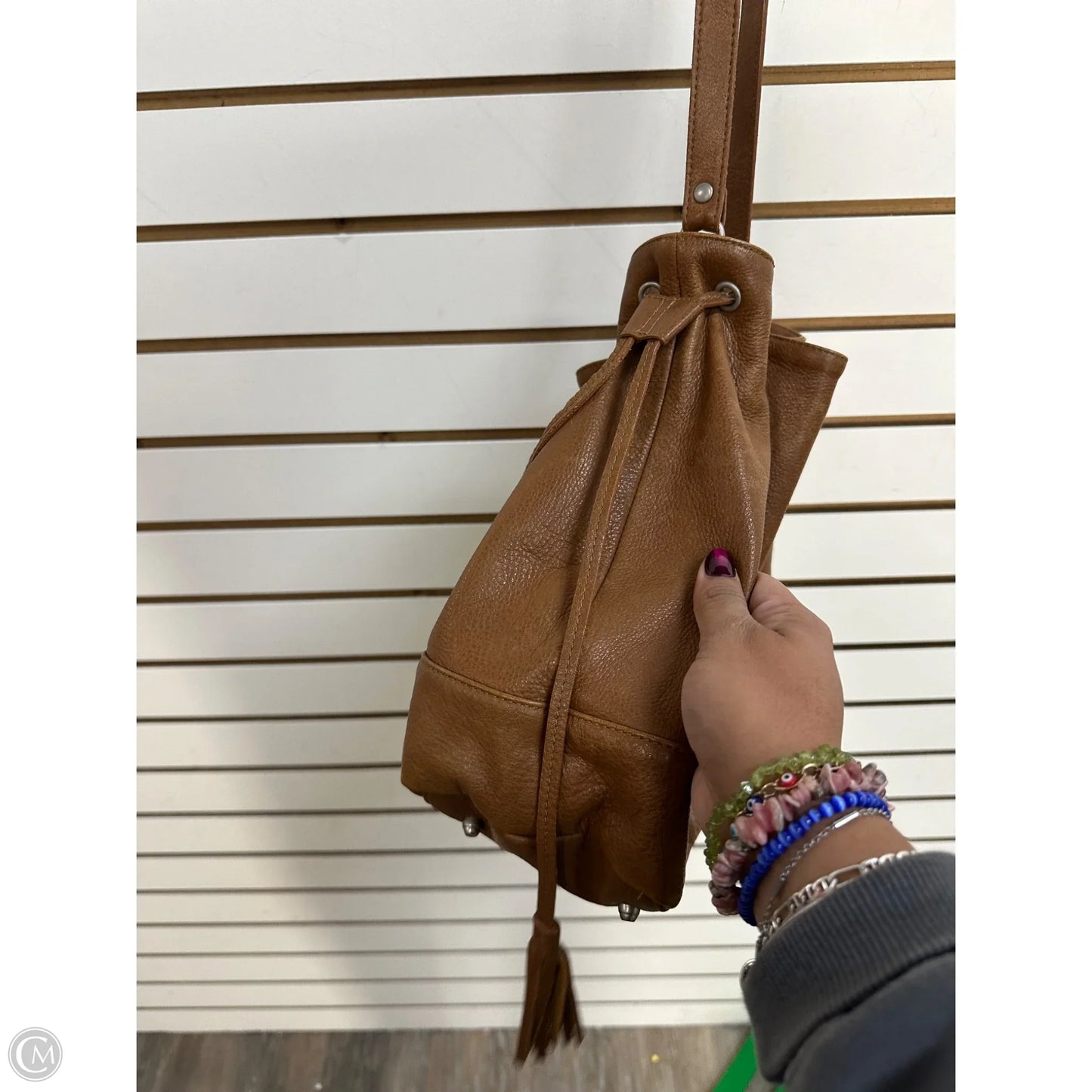 Crossbody Leather By Eileen Fisher, Size: Large