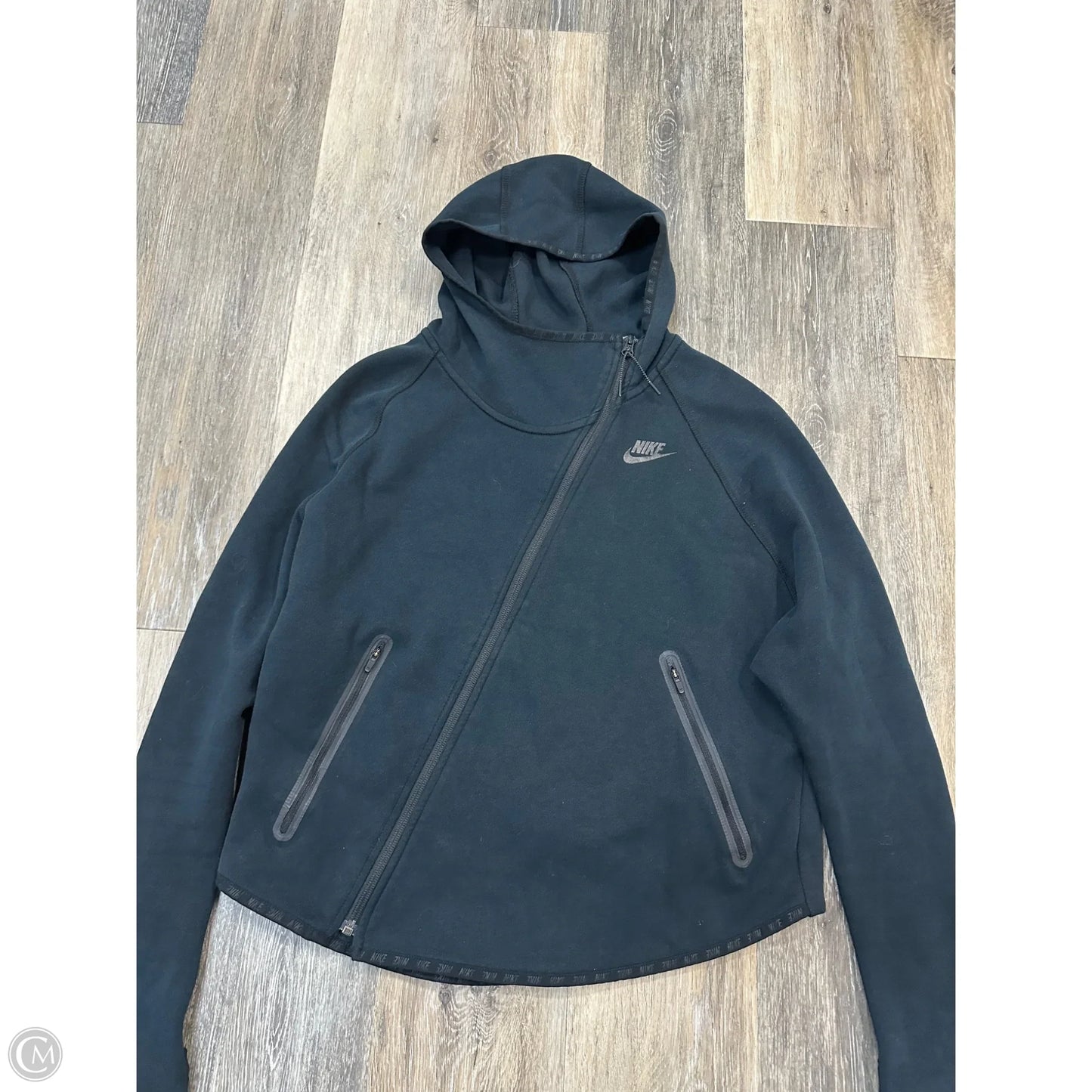 Athletic Sweatshirt Hoodie By Nike Apparel In Black, Size: M