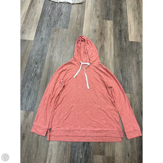 Athletic Top Long Sleeve Hoodie By Free Fly In Coral, Size: M