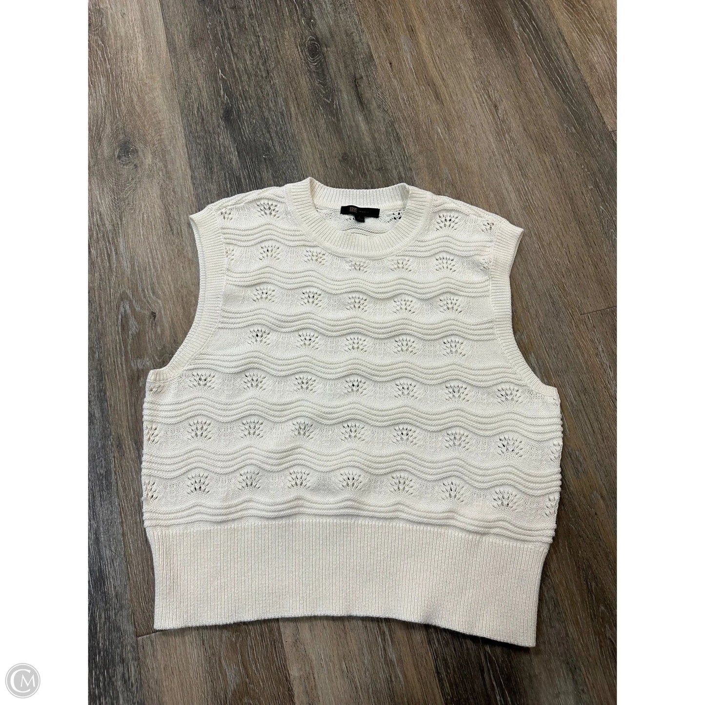 Sweater Short Sleeve By Frye And Co In White, Size: L