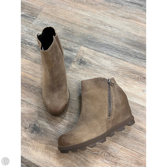 Boots Ankle Heels By Sorel In Tan, Size: 8.5