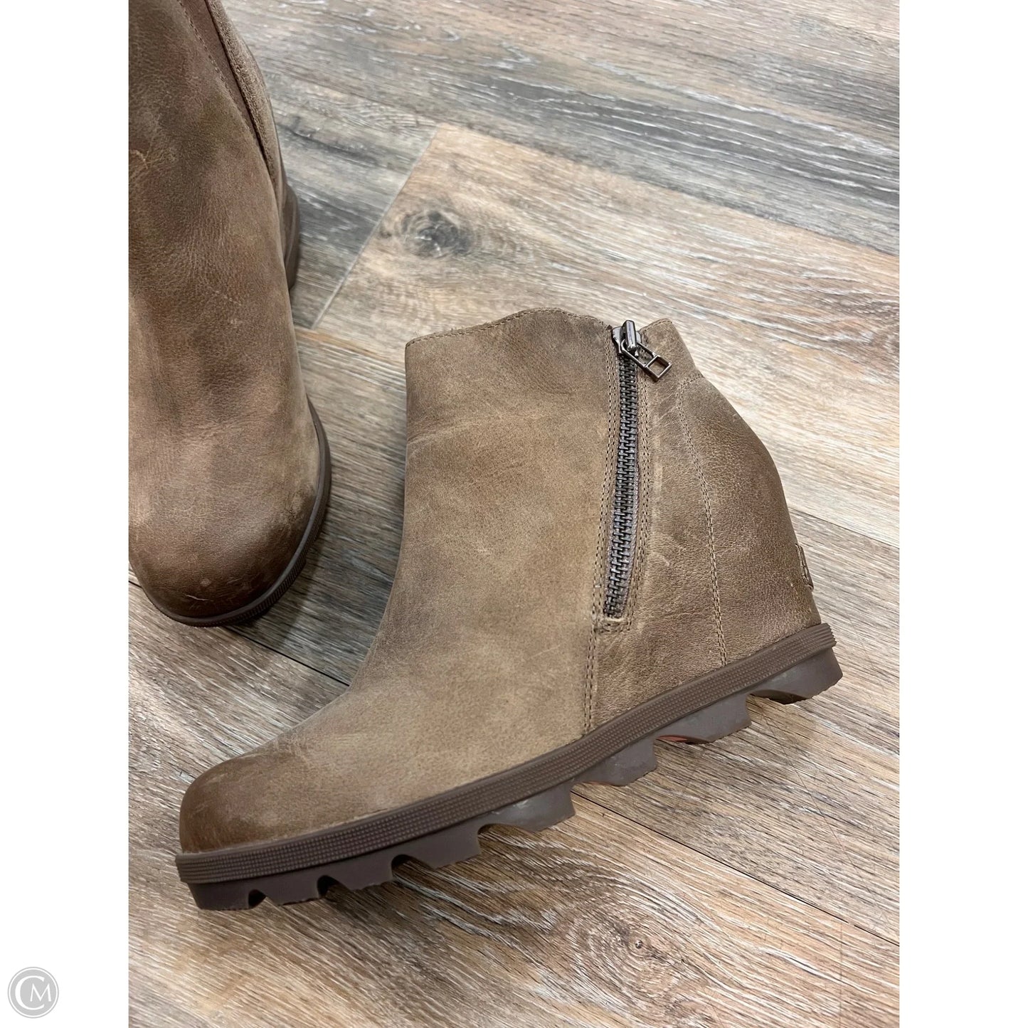 Boots Ankle Heels By Sorel In Tan, Size: 8.5