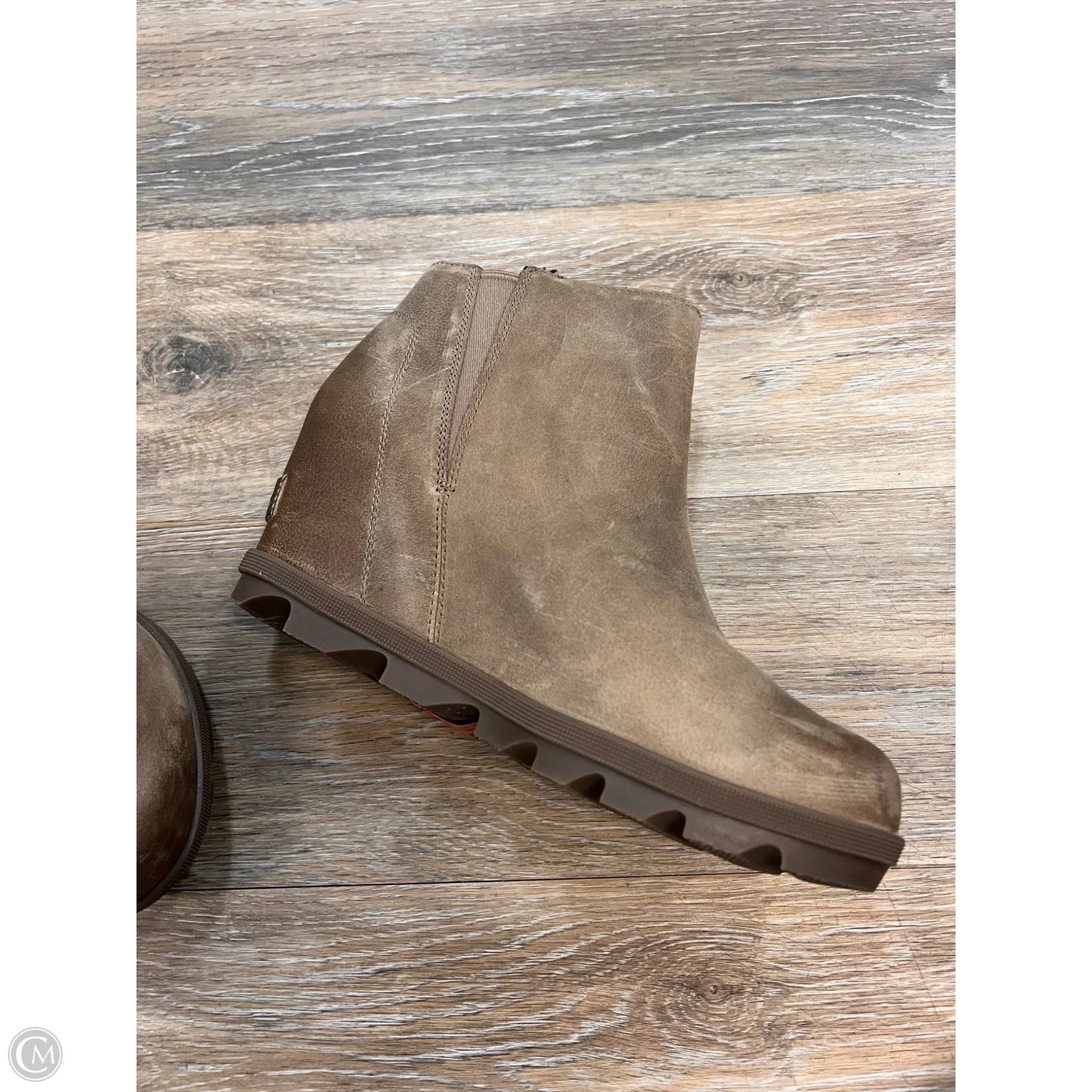 Boots Ankle Heels By Sorel In Tan, Size: 8.5