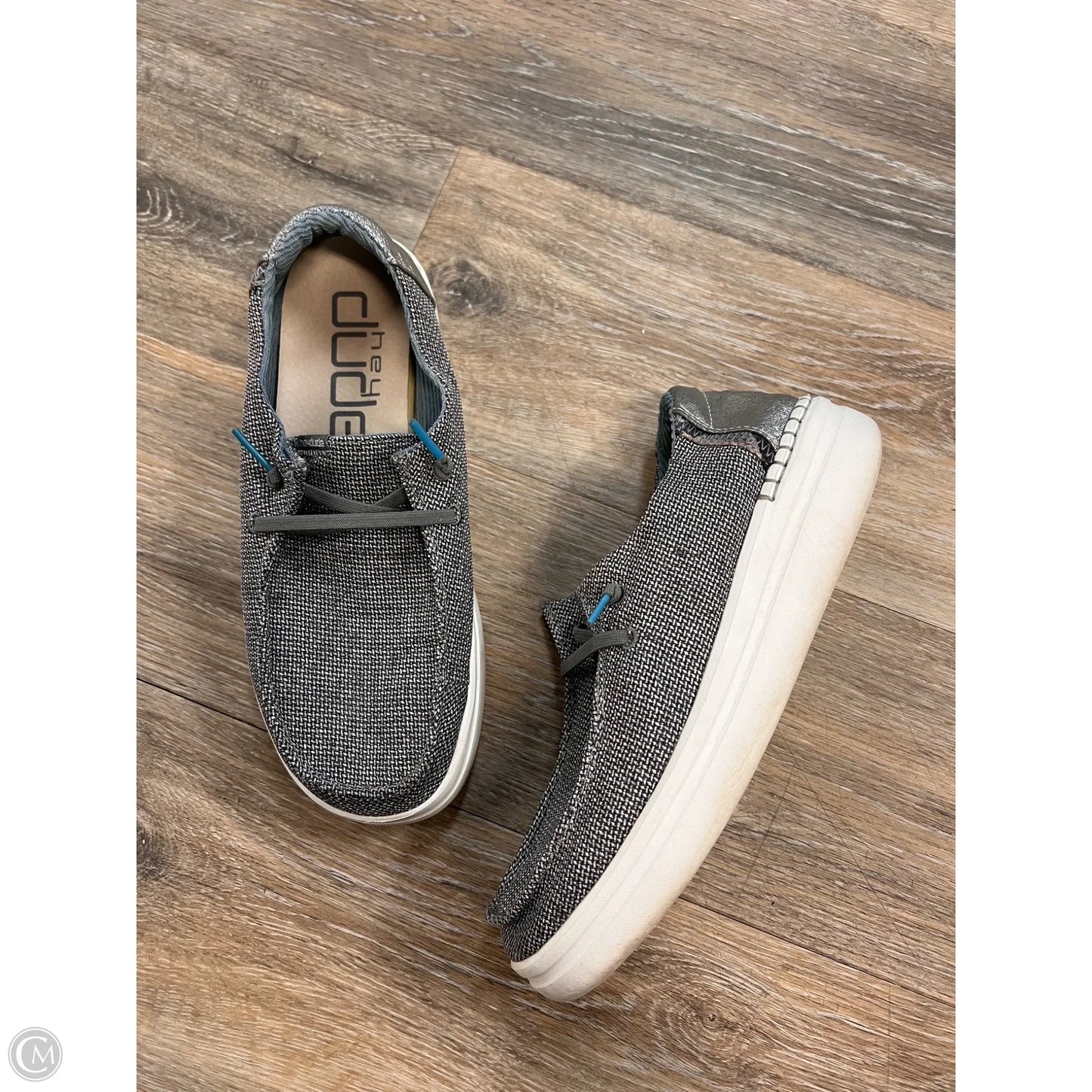 Shoes Flats By Hey Dude In Grey, Size: 7