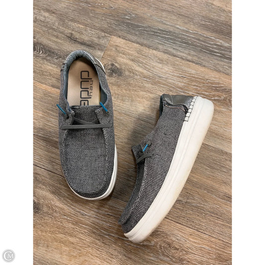 Shoes Flats By Hey Dude In Grey, Size: 7