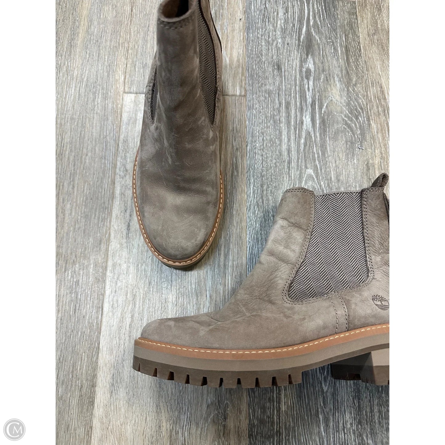 Boots Ankle Flats By Timberland In Taupe, Size: 8