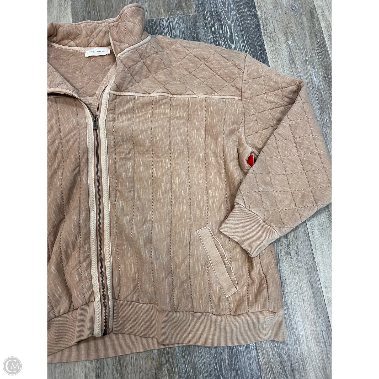 Jacket Puffer & Quilted By Lucky Brand In Tan, Size: Xxl