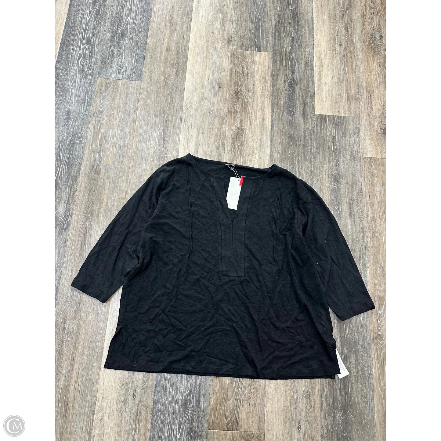 Top Long Sleeve By Poetry In Black, Size: 1x