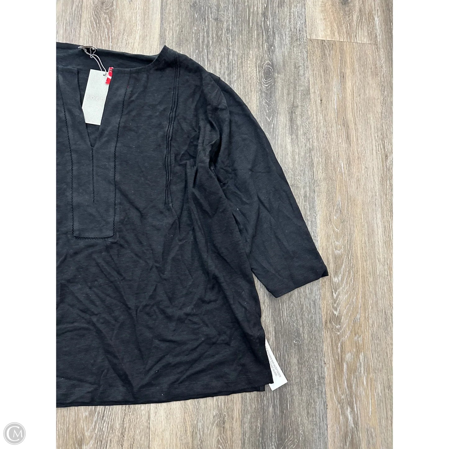Top Long Sleeve By Poetry In Black, Size: 1x
