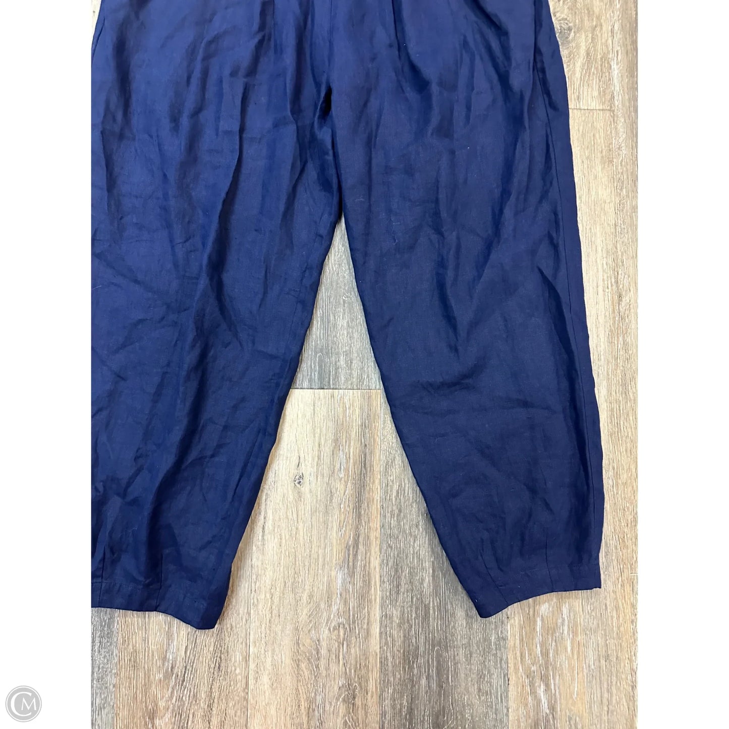 Pants Linen By Eileen Fisher In Navy, Size: Xl