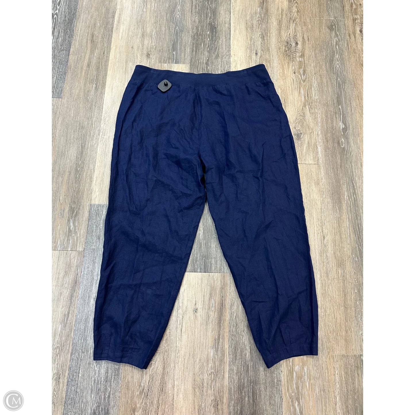 Pants Linen By Eileen Fisher In Navy, Size: Xl