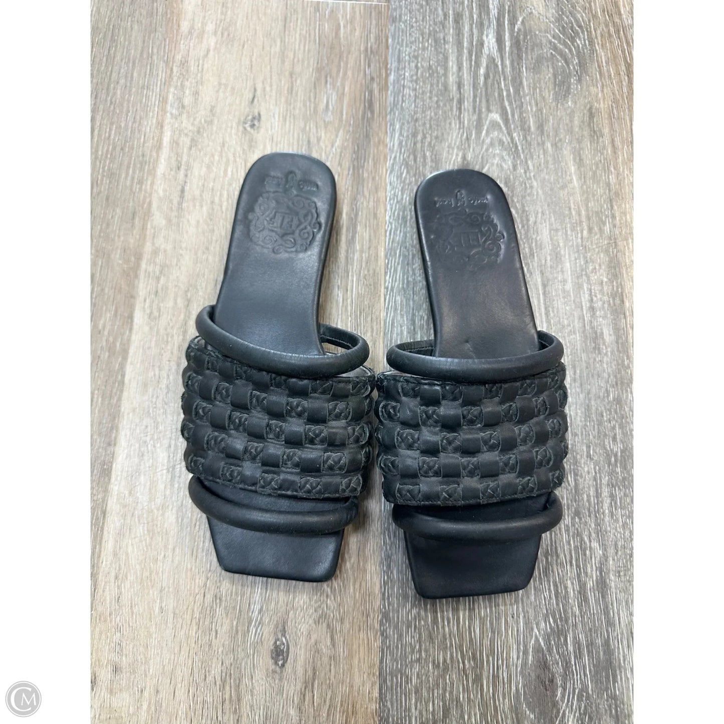 Sandals Flats By Elf In Black, Size: 7.5