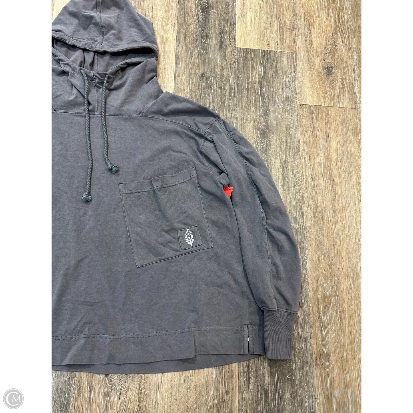 Athletic Sweatshirt Hoodie By Free People In Grey, Size: Xs