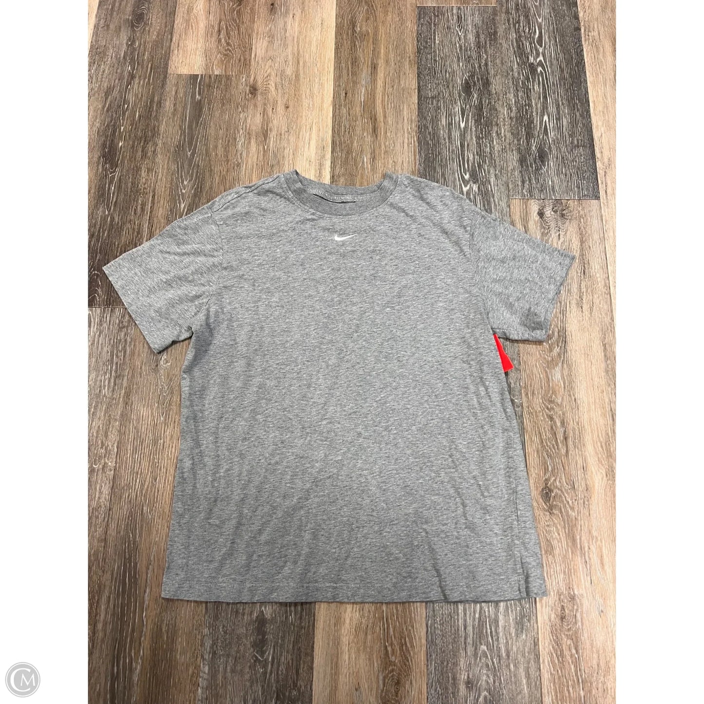 Athletic Top Short Sleeve By Nike Apparel In Grey, Size: S
