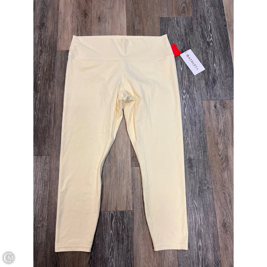Athletic Leggings By Athleta In Yellow, Size: Xl