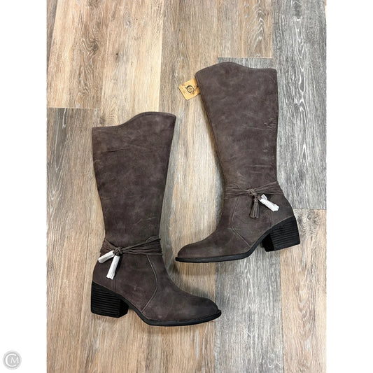Boots Mid-calf Heels By Born In Grey, Size: 11