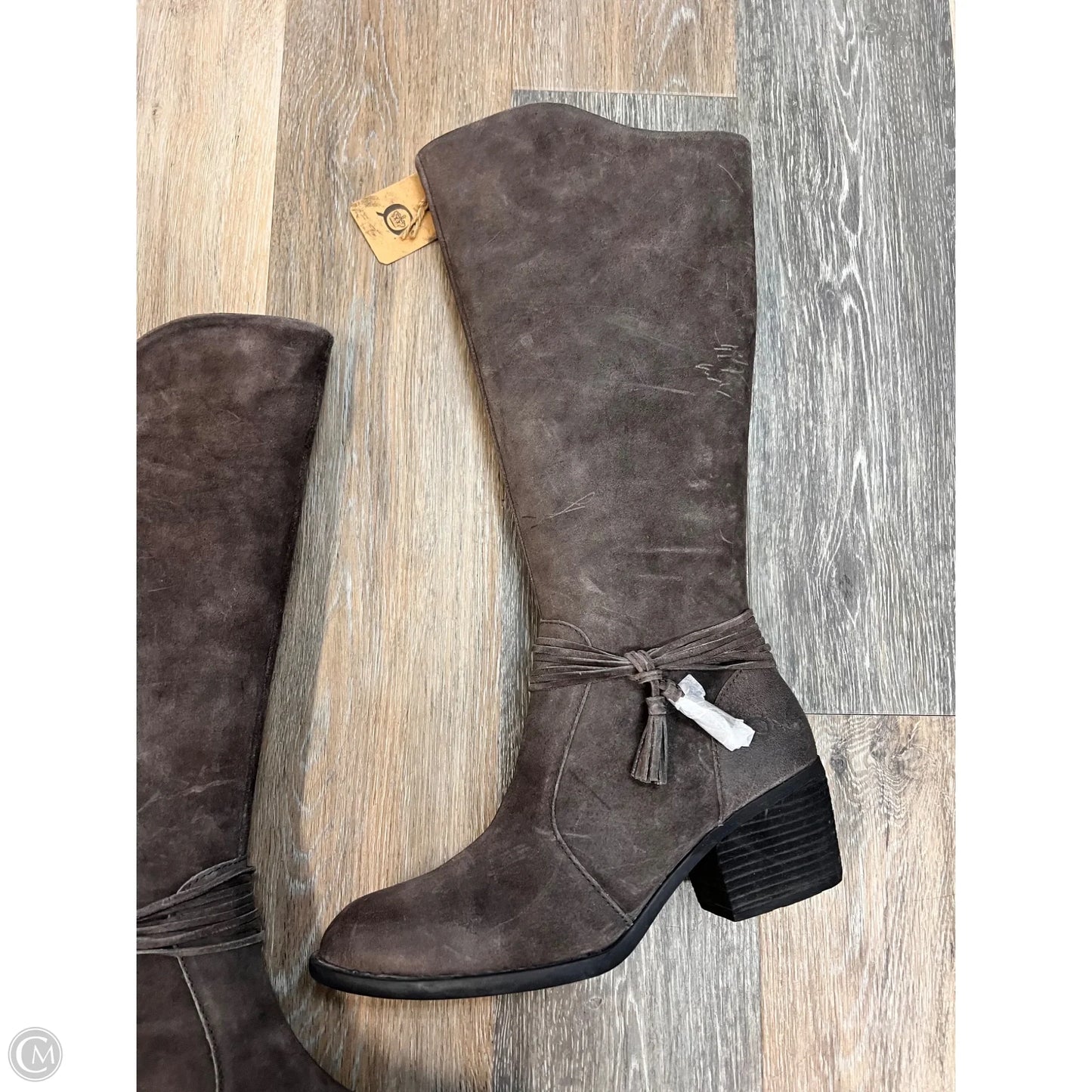 Boots Mid-calf Heels By Born In Grey, Size: 11