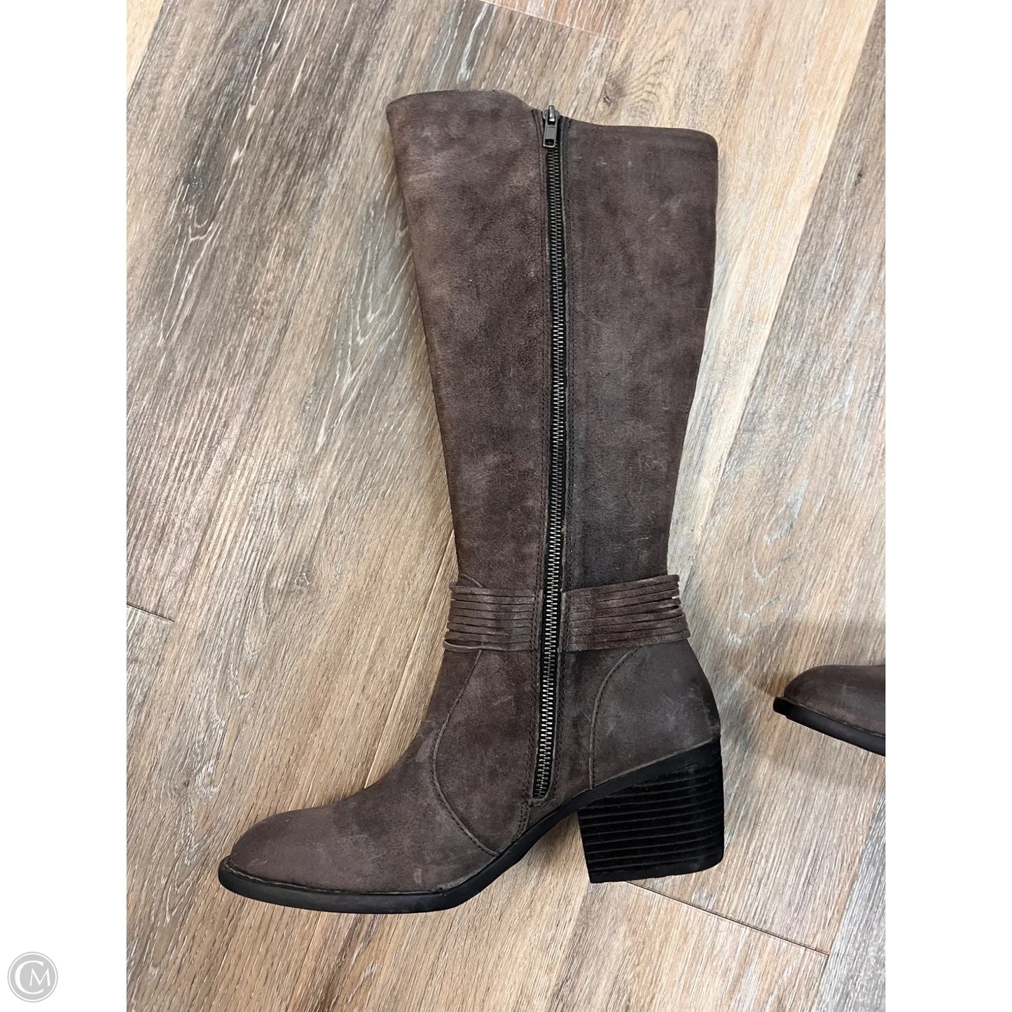 Boots Mid-calf Heels By Born In Grey, Size: 11