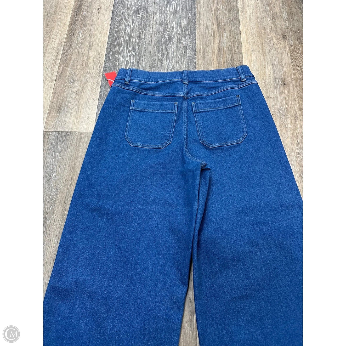 Jeans Wide Leg By Spanx In Blue Denim, Size: Xl