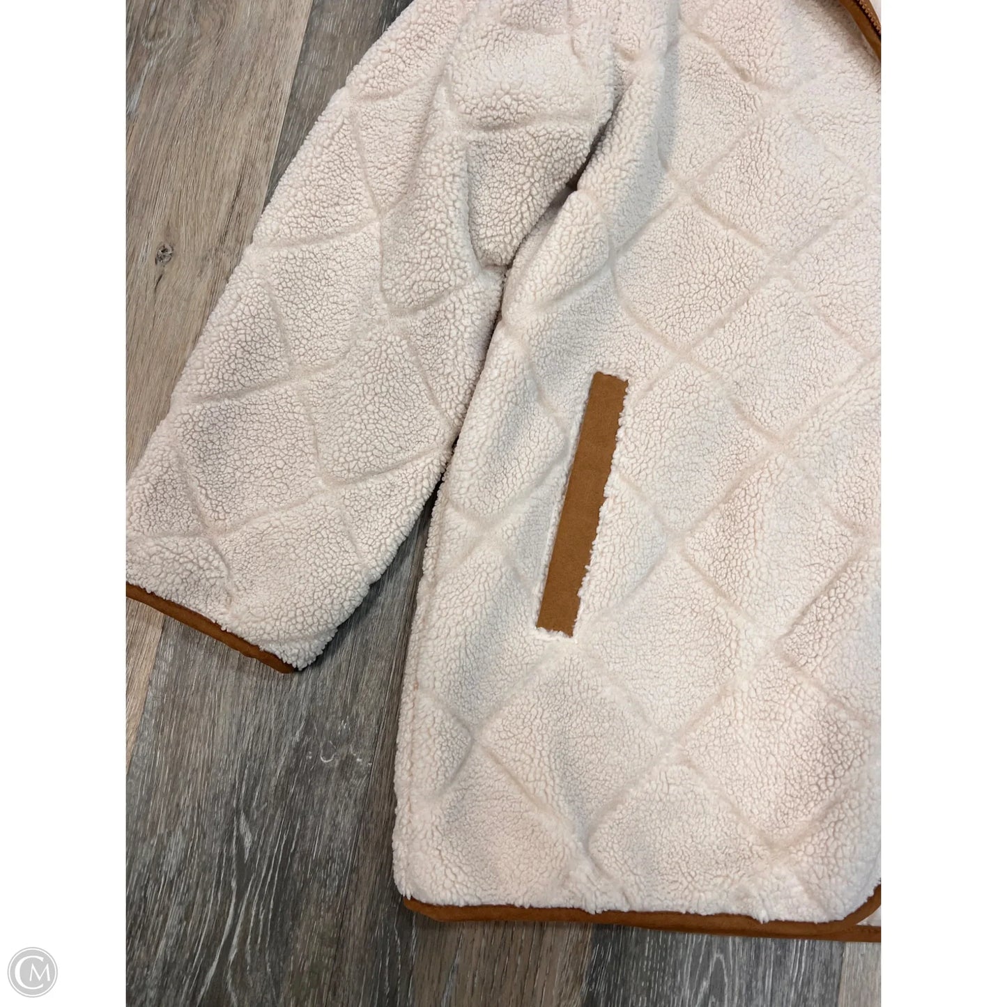 -Jacket Faux Fur & Sherpa By Jones New York In Cream, Size: Xl