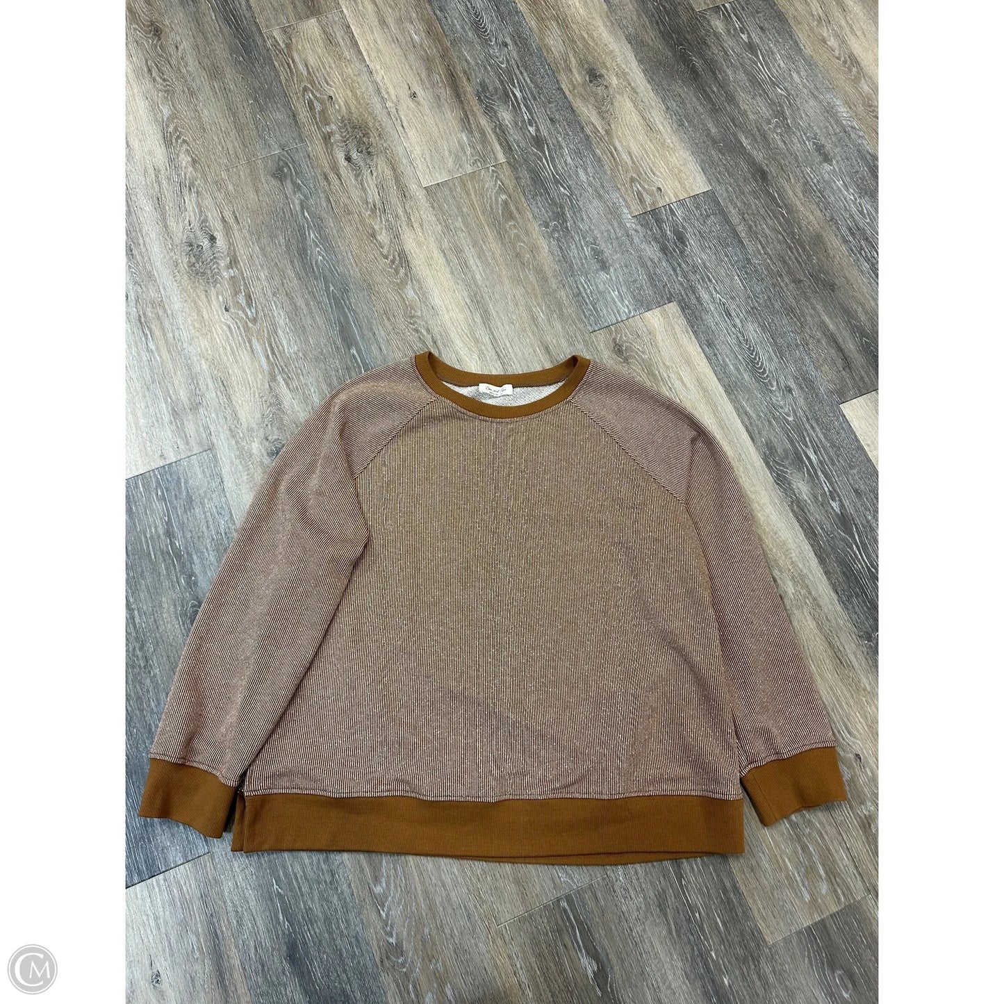 Sweatshirt Crewneck By Doe & Rae In Tan, Size: 2x