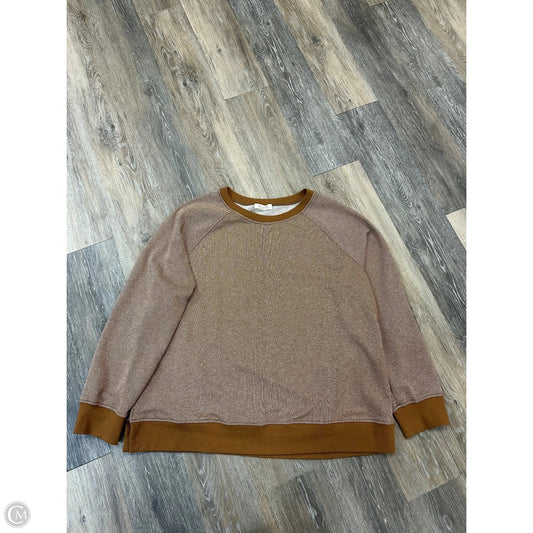 Sweatshirt Crewneck By Doe & Rae In Tan, Size: 2x