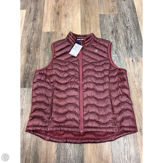 Vest Puffer & Quilted By Ariat In Purple, Size: Xxl