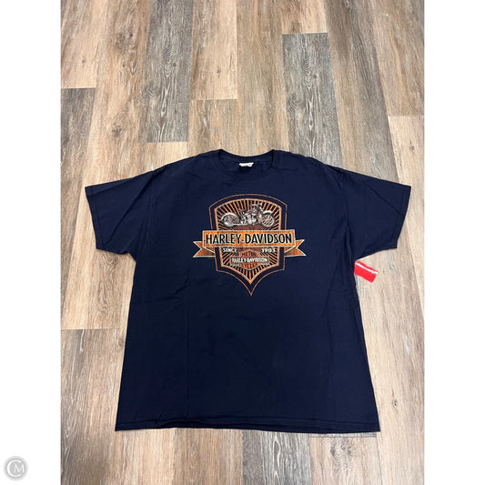 Top Short Sleeve By Harley Davidson In Navy, Size: Xl