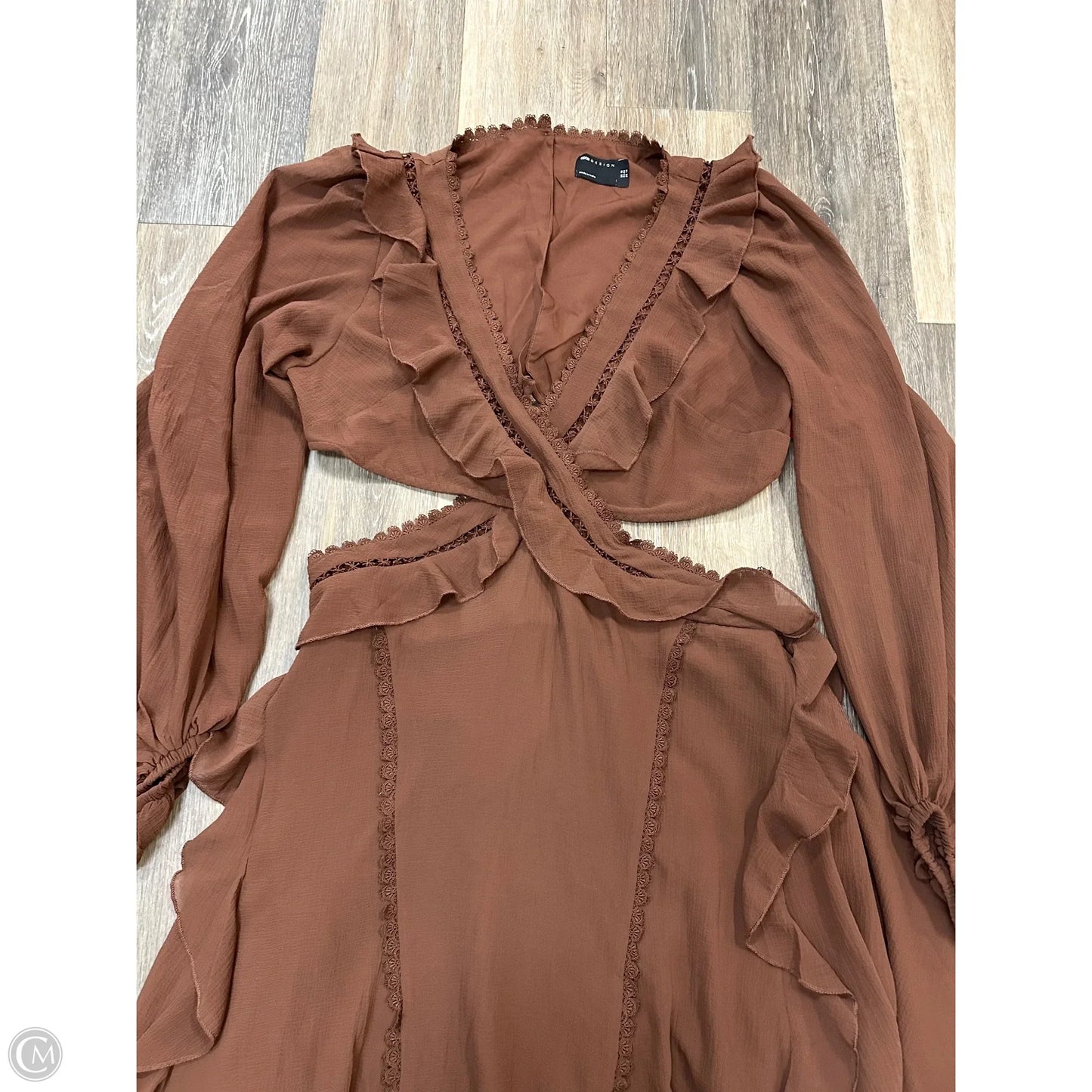 Dress Casual Short By Asos In Brown, Size: 14