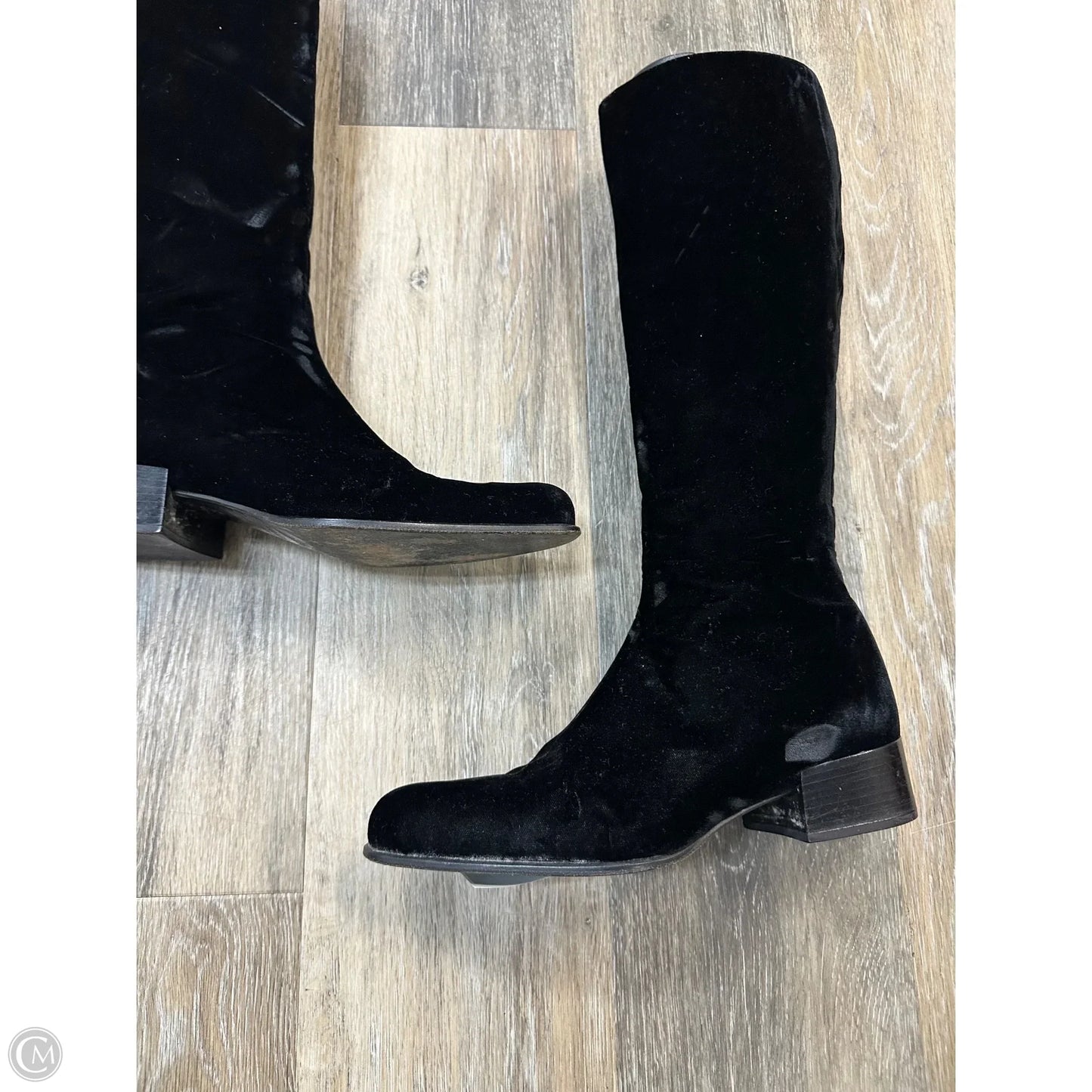 Boots Luxury Designer By Prada In Black, Size: 6