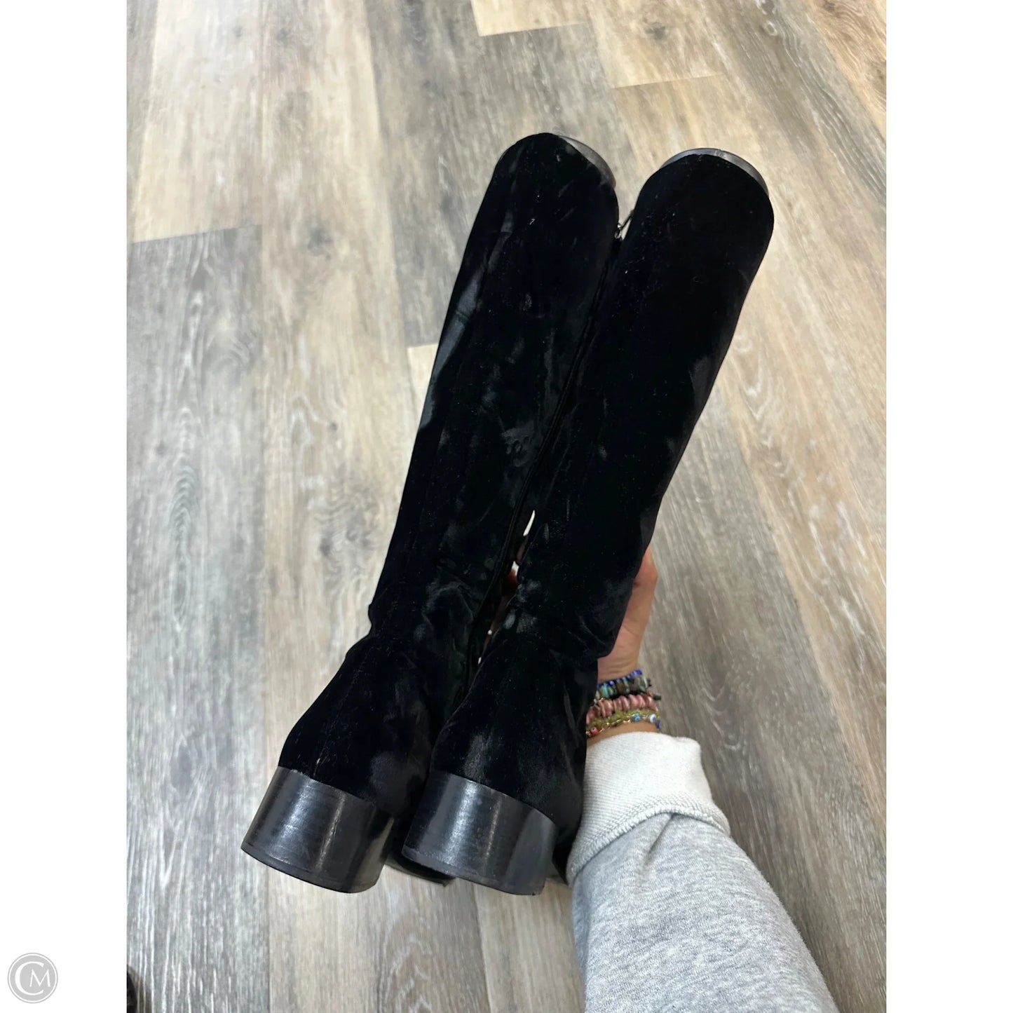 Boots Luxury Designer By Prada In Black, Size: 6