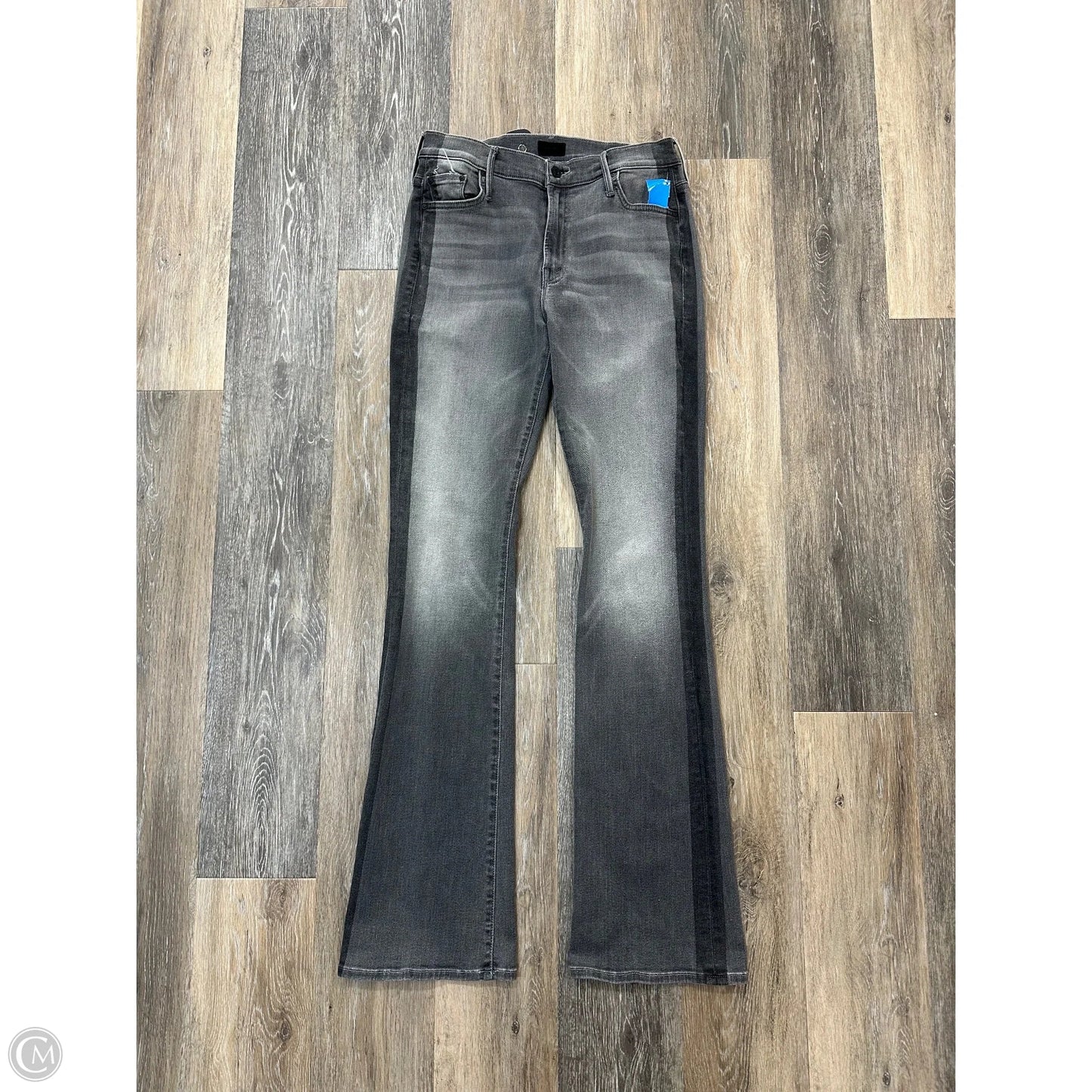 Jeans Flared By Mother In Grey Denim, Size: 4