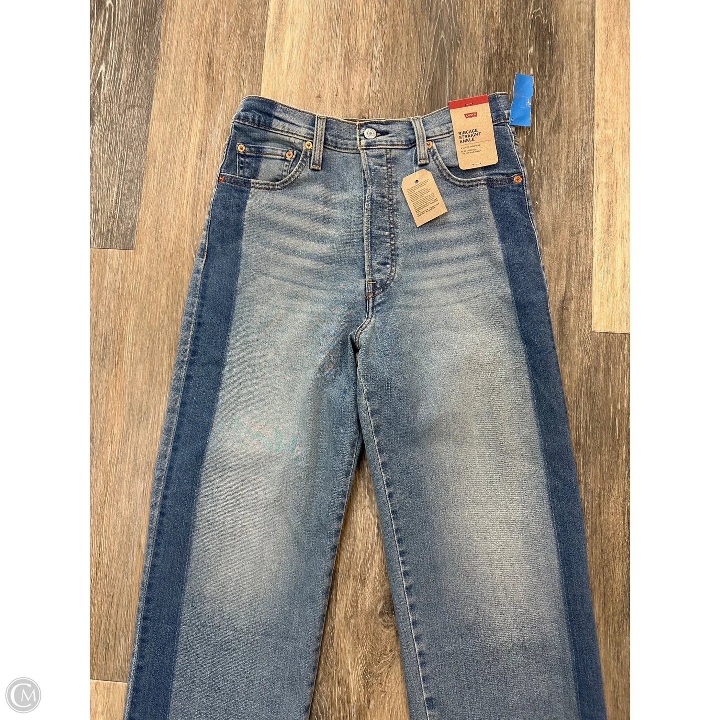 Jeans Straight By Levis In Blue Denim, Size: 8