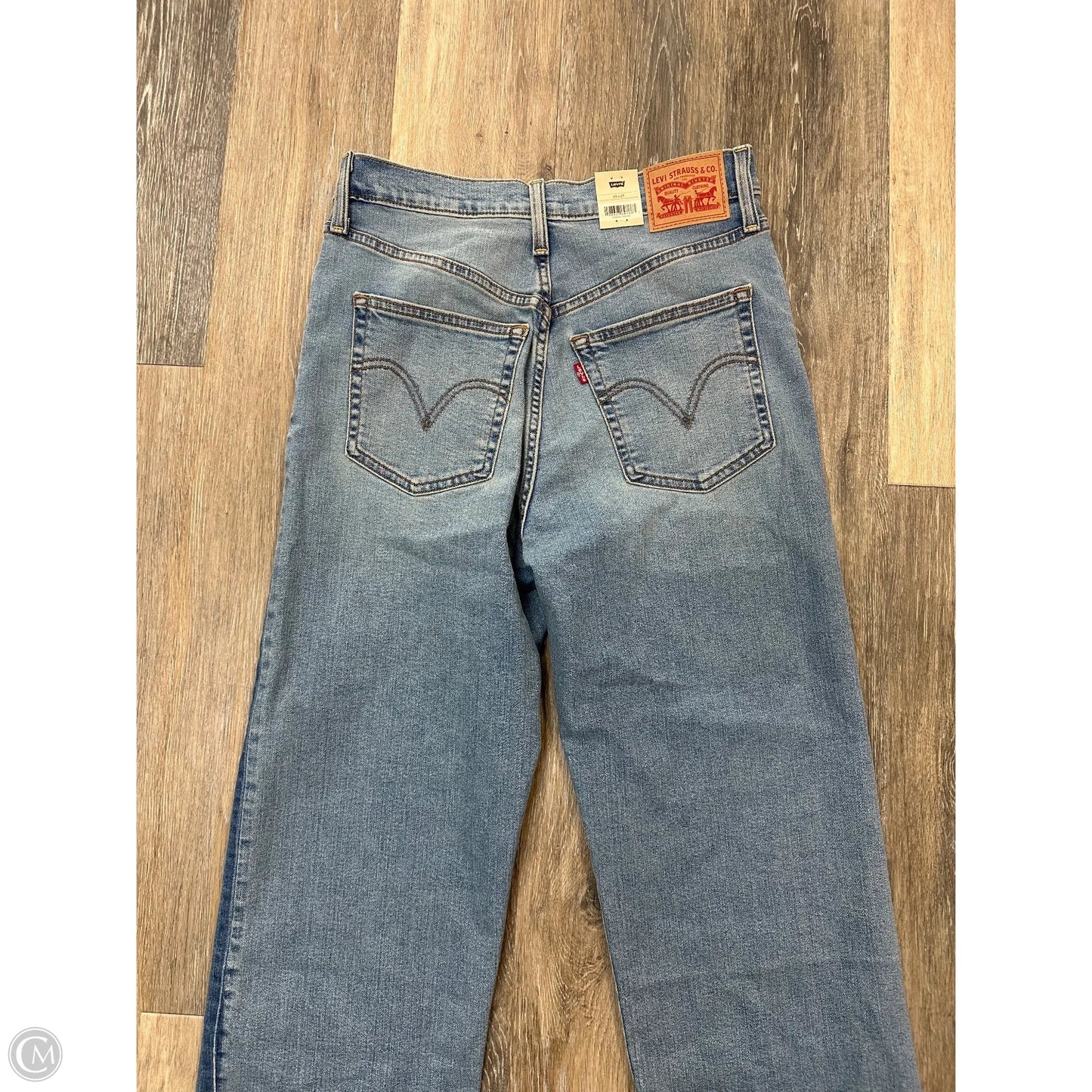 Jeans Straight By Levis In Blue Denim, Size: 8