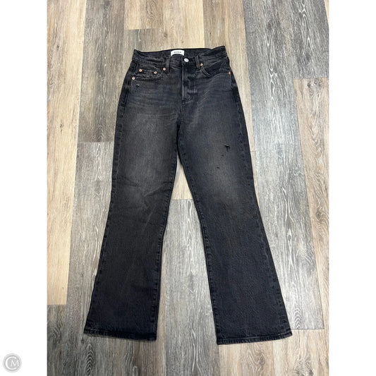 -Jeans Straight By Pistola In Black Denim, Size: 1/25