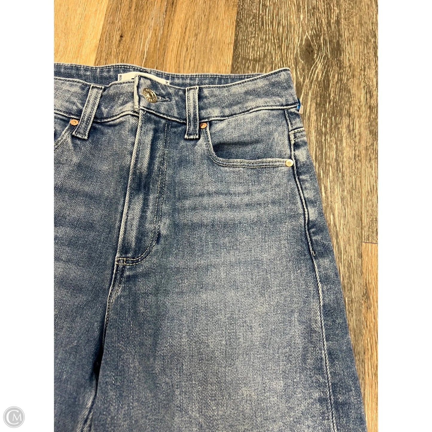 Jeans Wide Leg By Paige In Blue Denim, Size: 1/25