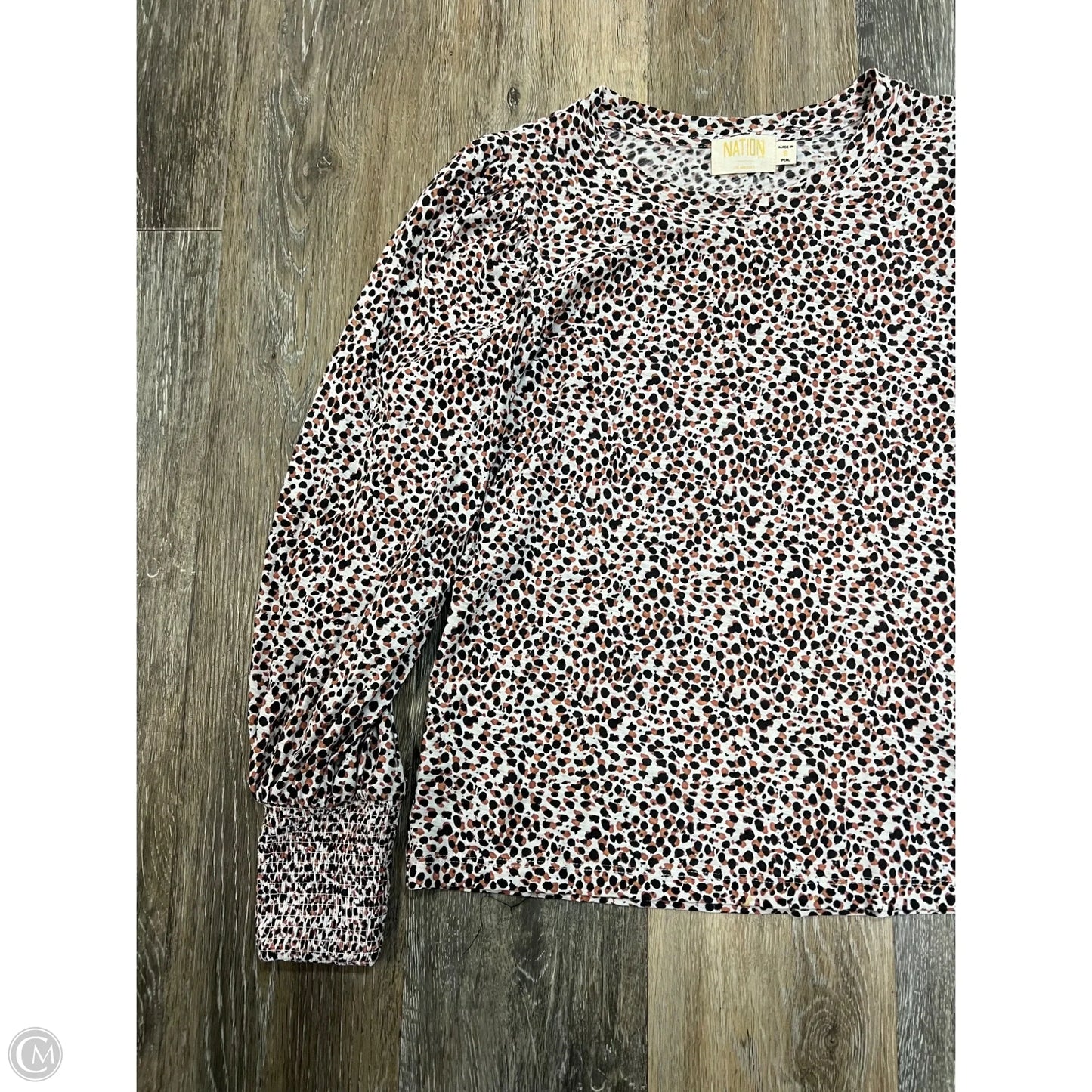 Top Long Sleeve By Nation Ltd In Animal Print, Size: S
