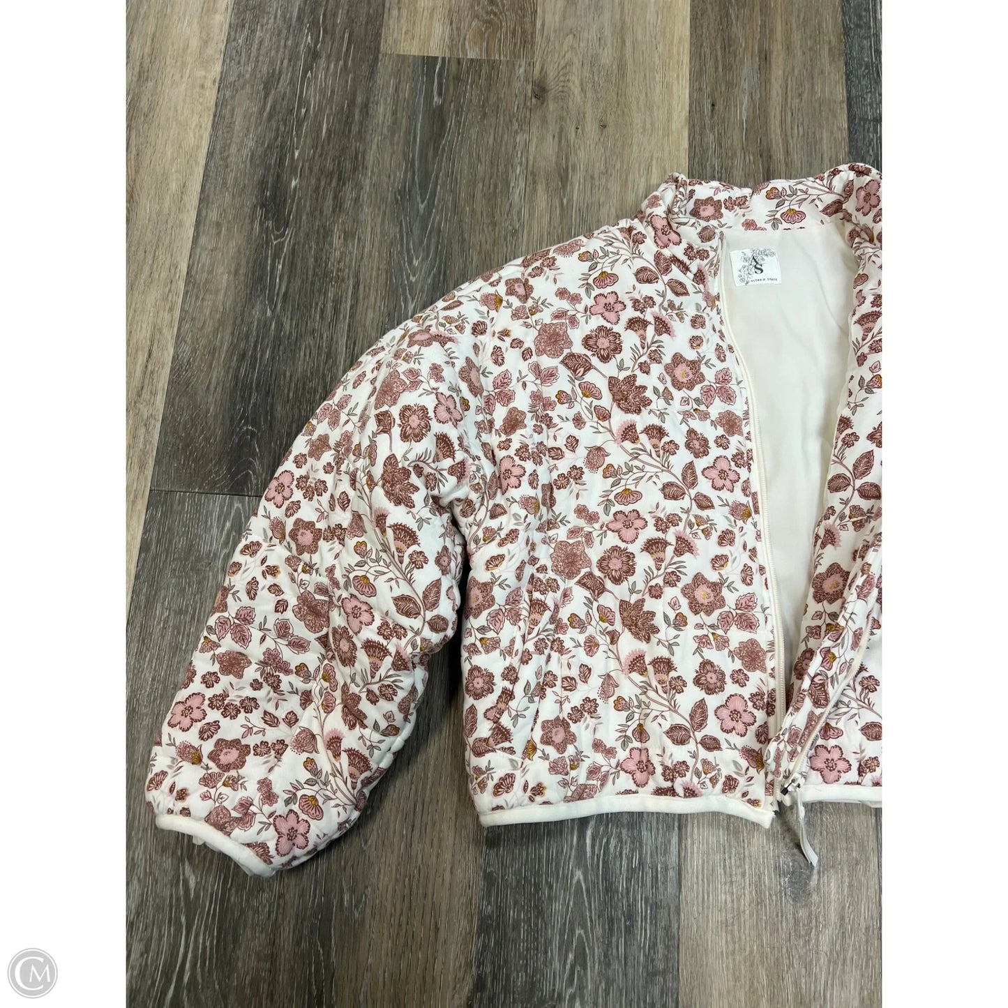 Jacket Puffer & Quilted By Altard State In Floral Print, Size: S