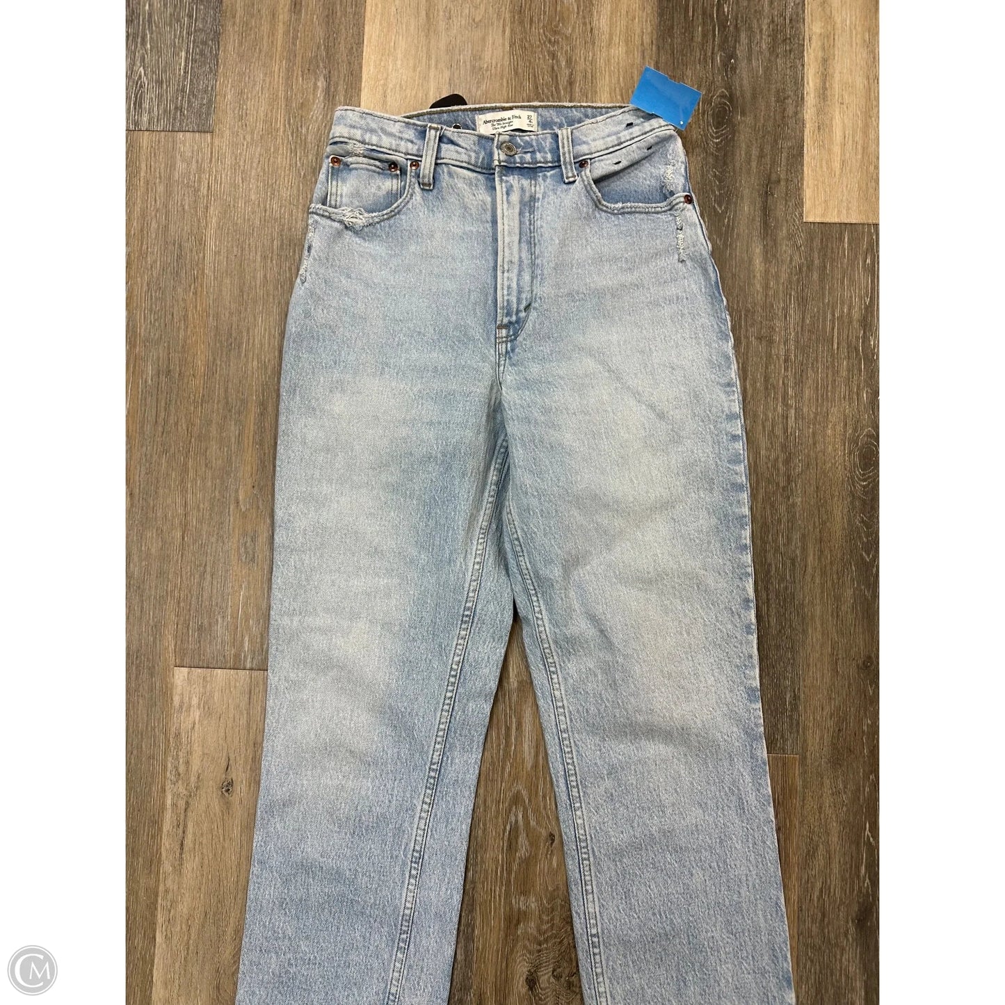 Jeans Straight By Abercrombie And Fitch In Blue Denim, Size: 4/27